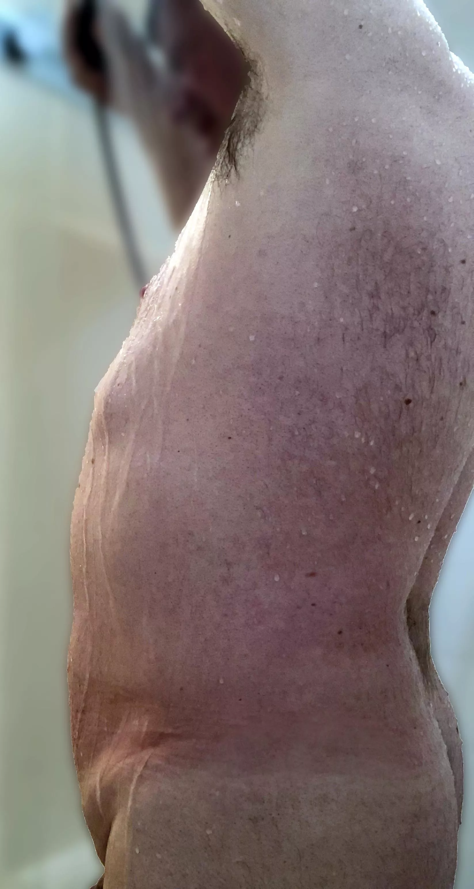 A hot shower on a cold day