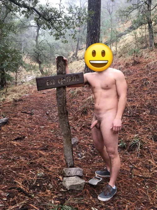 After you finish your hike, it's time to strip your clothes off.