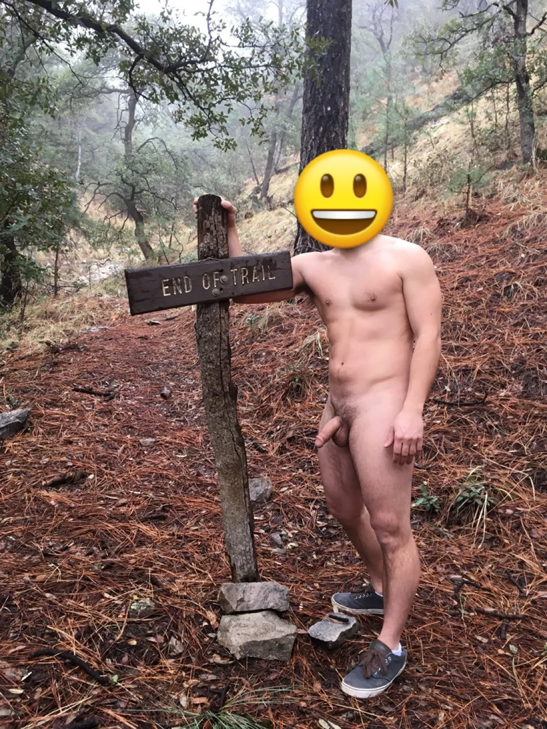 After you finish your hike, it's time to strip your clothes off.