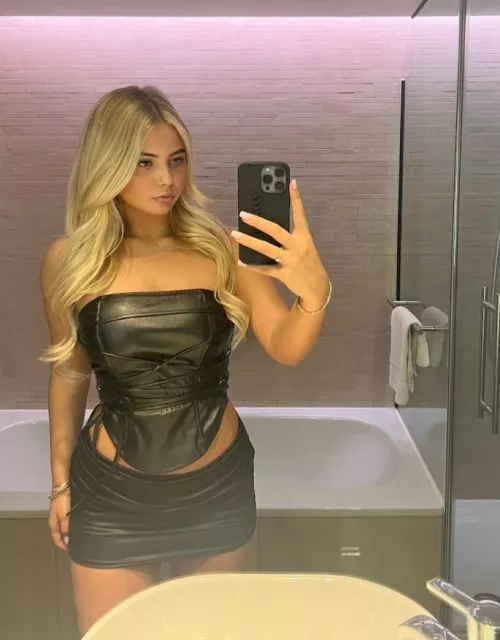 Aimee in all leather