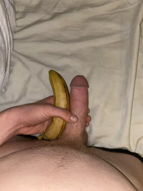 Almost as long, but even thicker than an average banana.