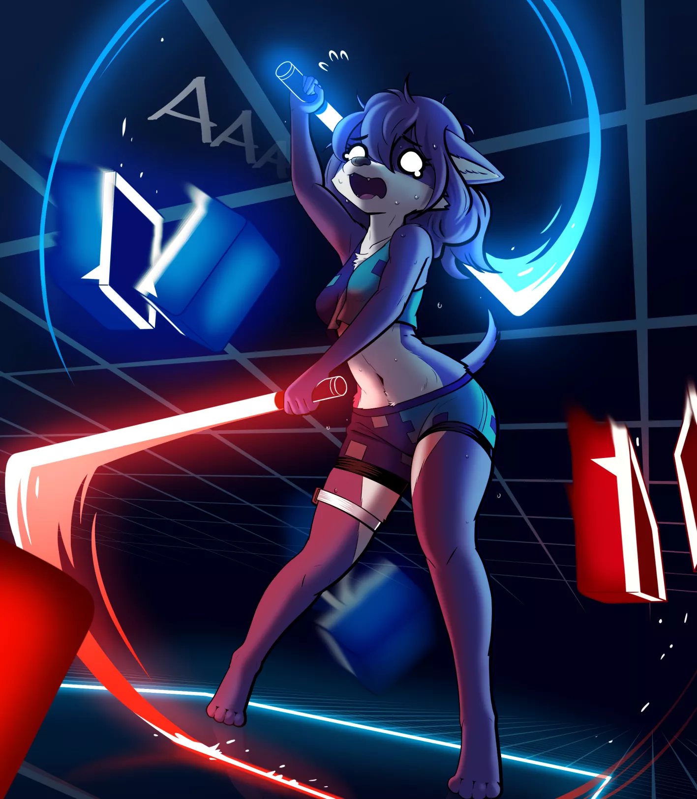 Beatsaber Session (Art by W0lfmare & Photonoko)