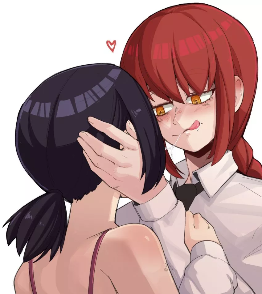 Caress her by the skull and make her cry happy.