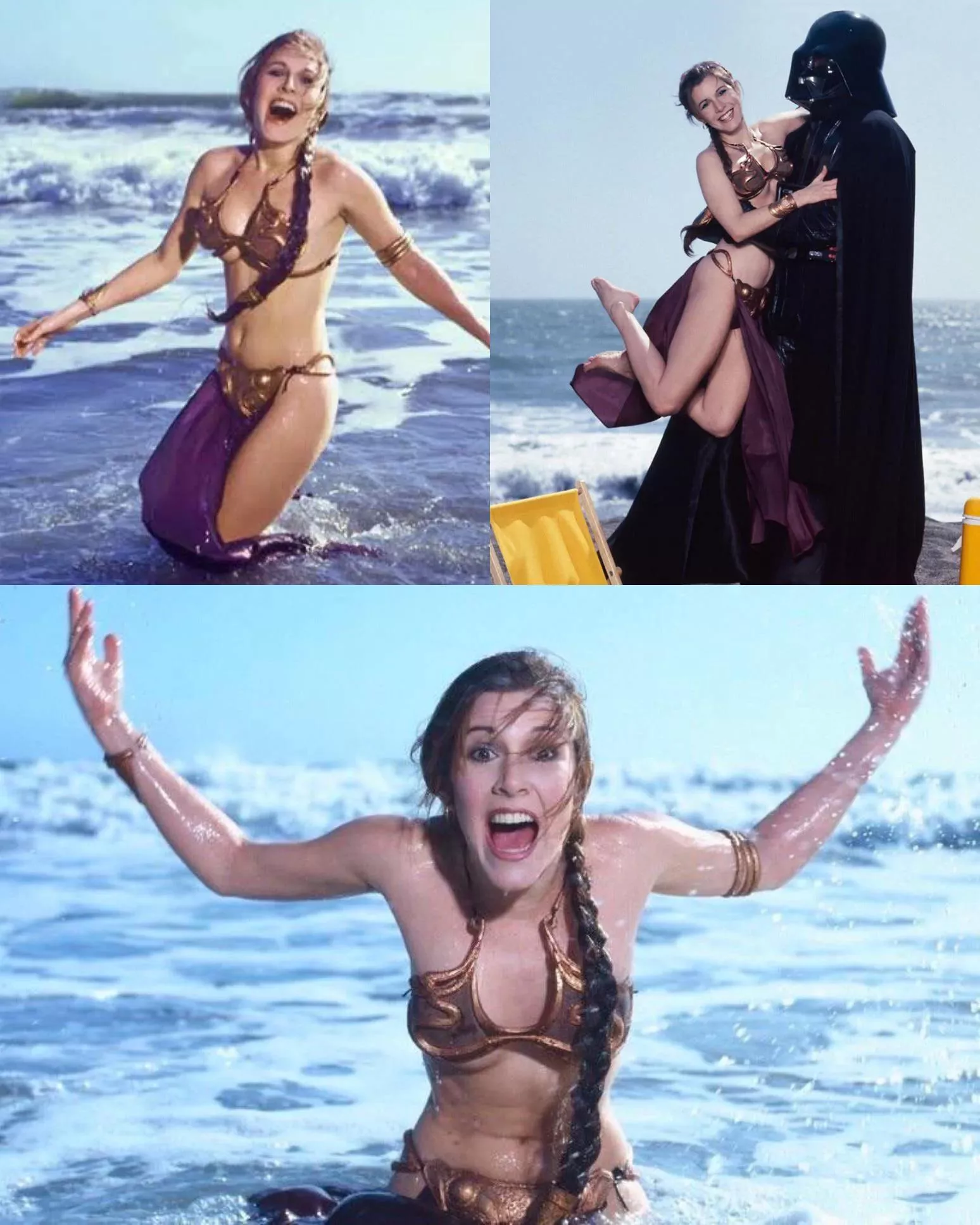 Carrie Fisher beach day shoot (1980s)
