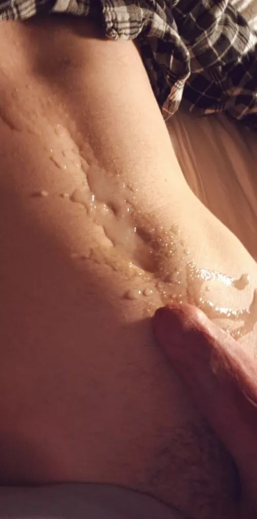 fell asleep after blowing this huge load