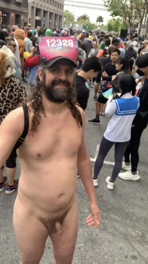I don’t know how adventurous it was, but I had a blast running San Francisco’s Bay to Breakers nude!