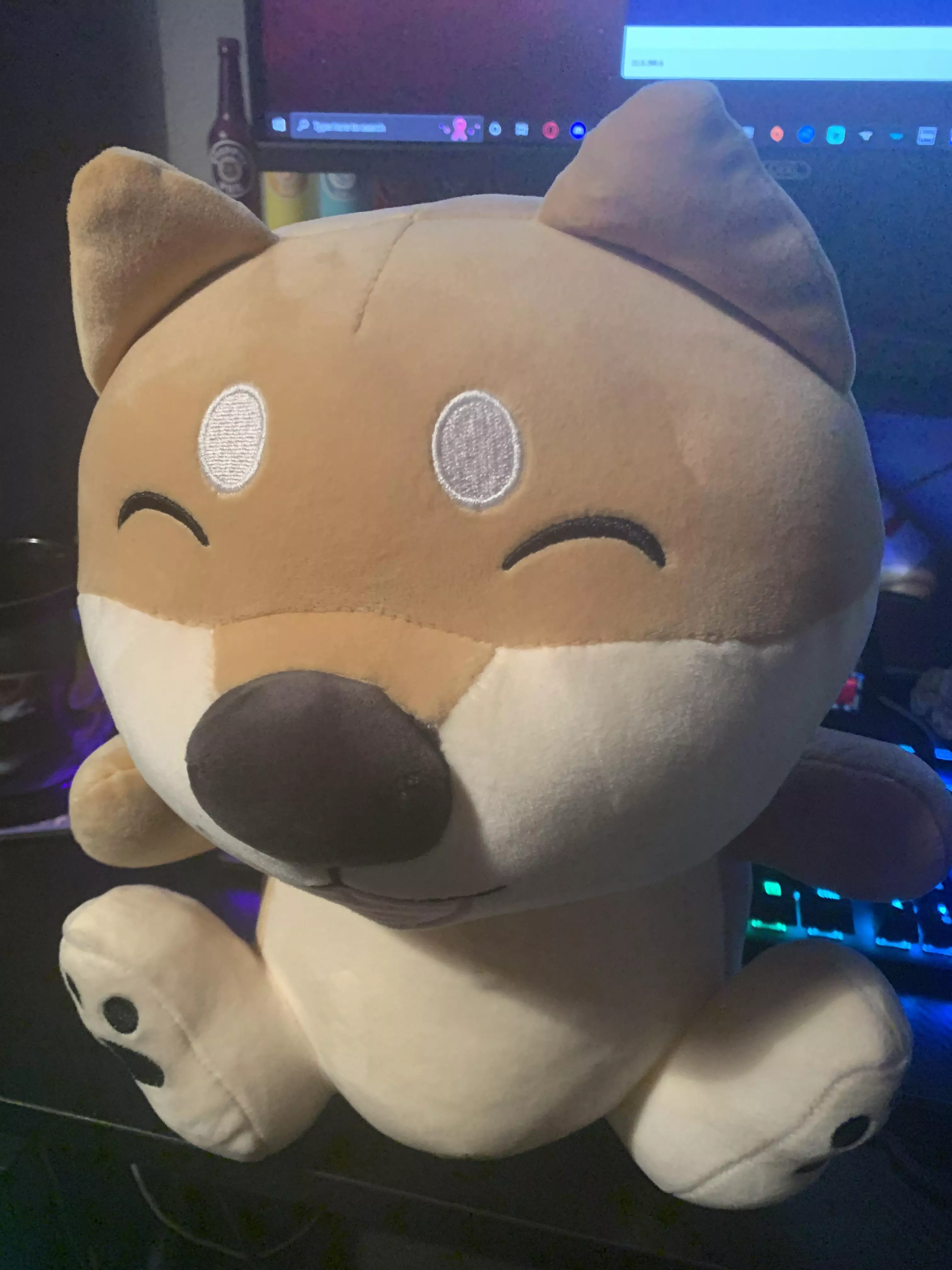 I’m sorry if this doesn’t belong here but here’s mister doggy! I love him very much! He keeps me safe at night from the monsters!