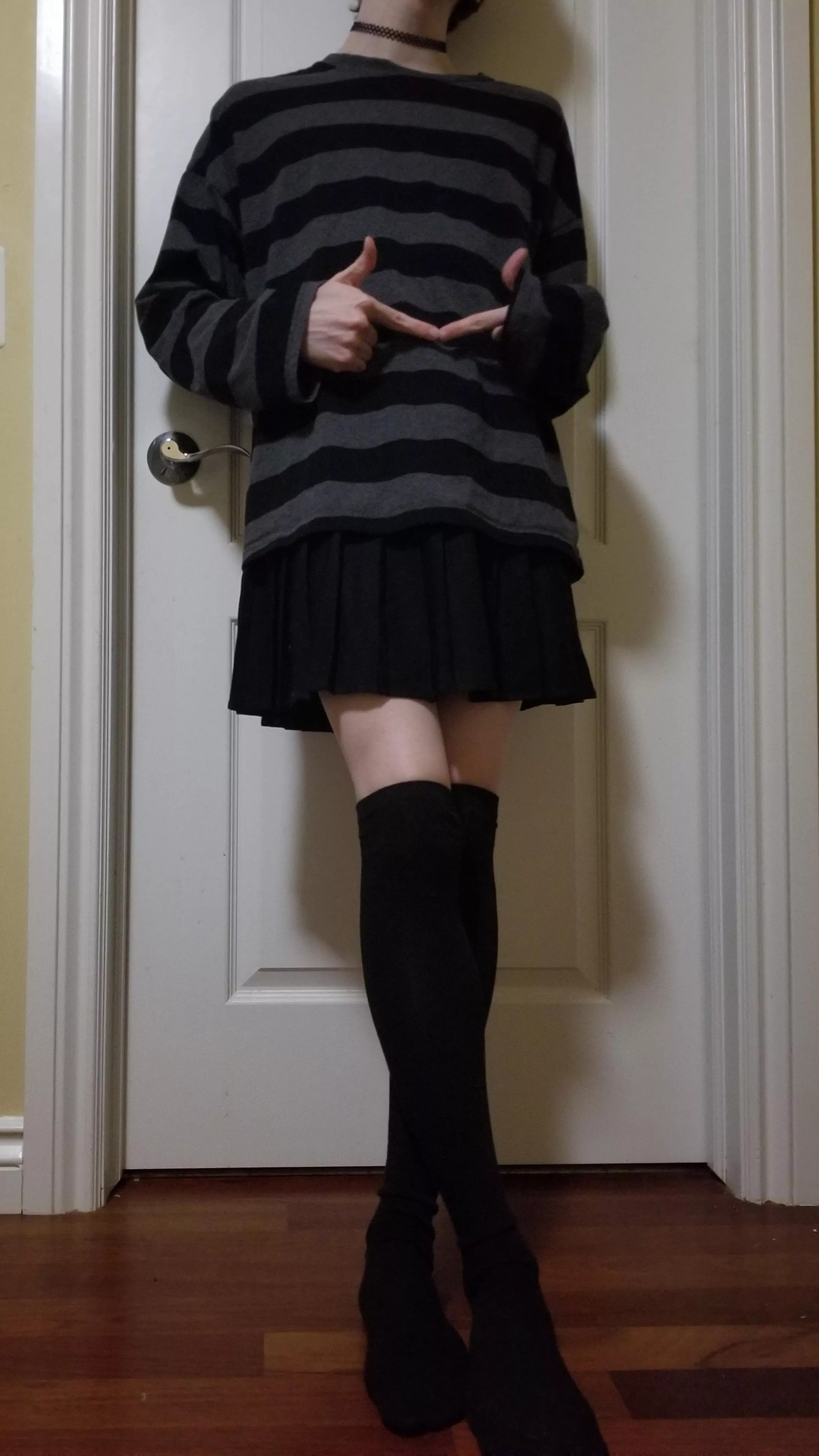 me wearing a skirt lol