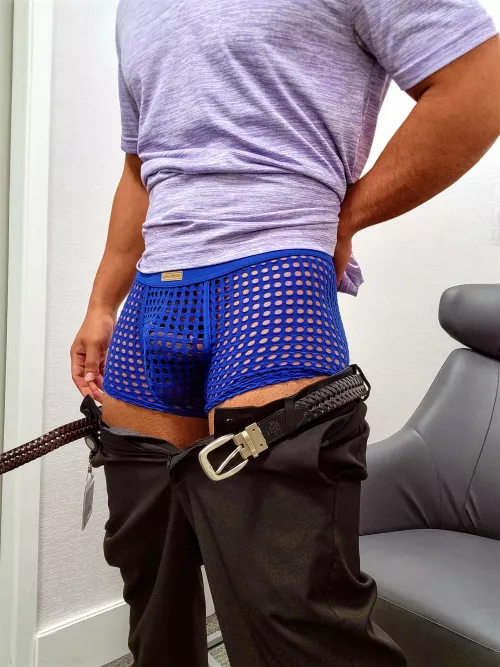 Mistress made me wear this sissy underwear at work and said I should suck off anyone who might see so they keep my secret.