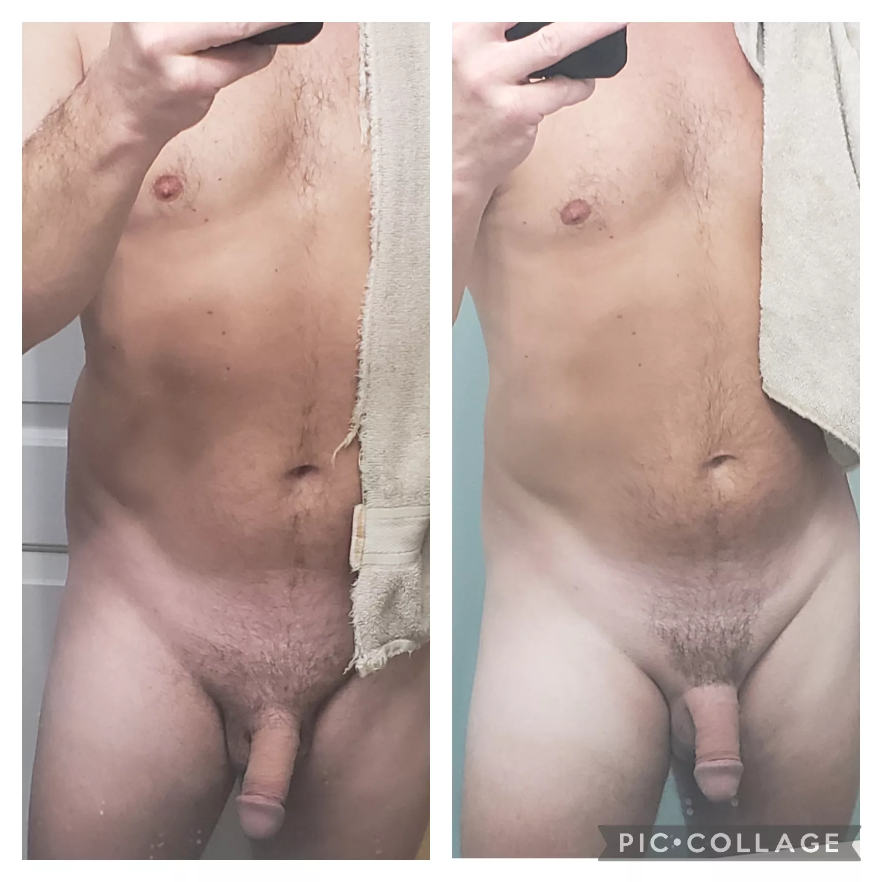 Opinions, please. Trimmed bush on the left or shaved bush on the right? Which is better? (m)(42)