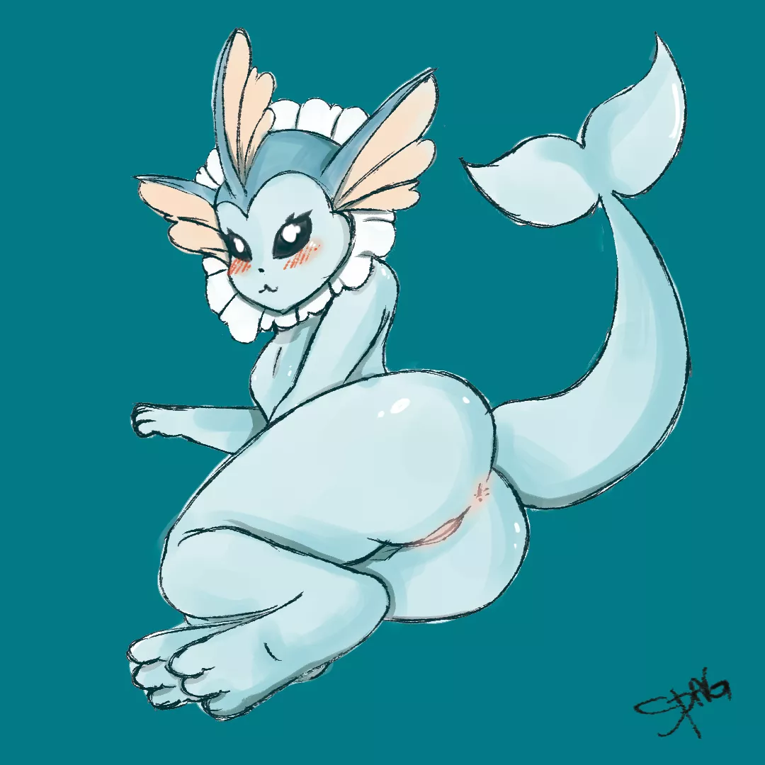Quick Vaporeon sketch just for you :3 [F] (SpagMushrooms)
