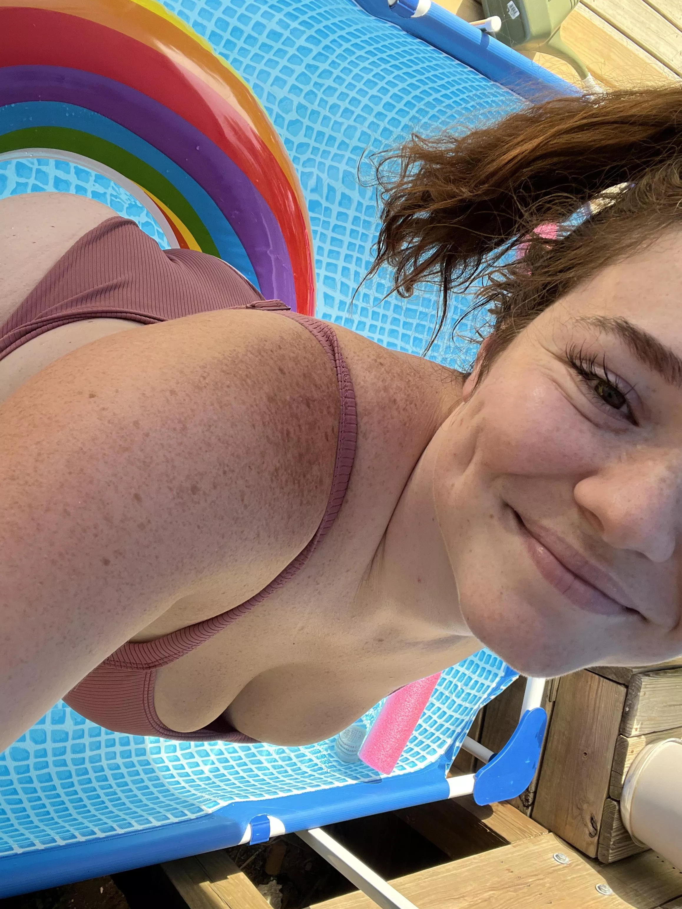 Reminiscing on pool days while I get my hot tub ready