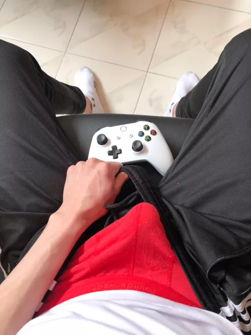 Should I pull my dick out in the middle of the game so you play with it while I play?