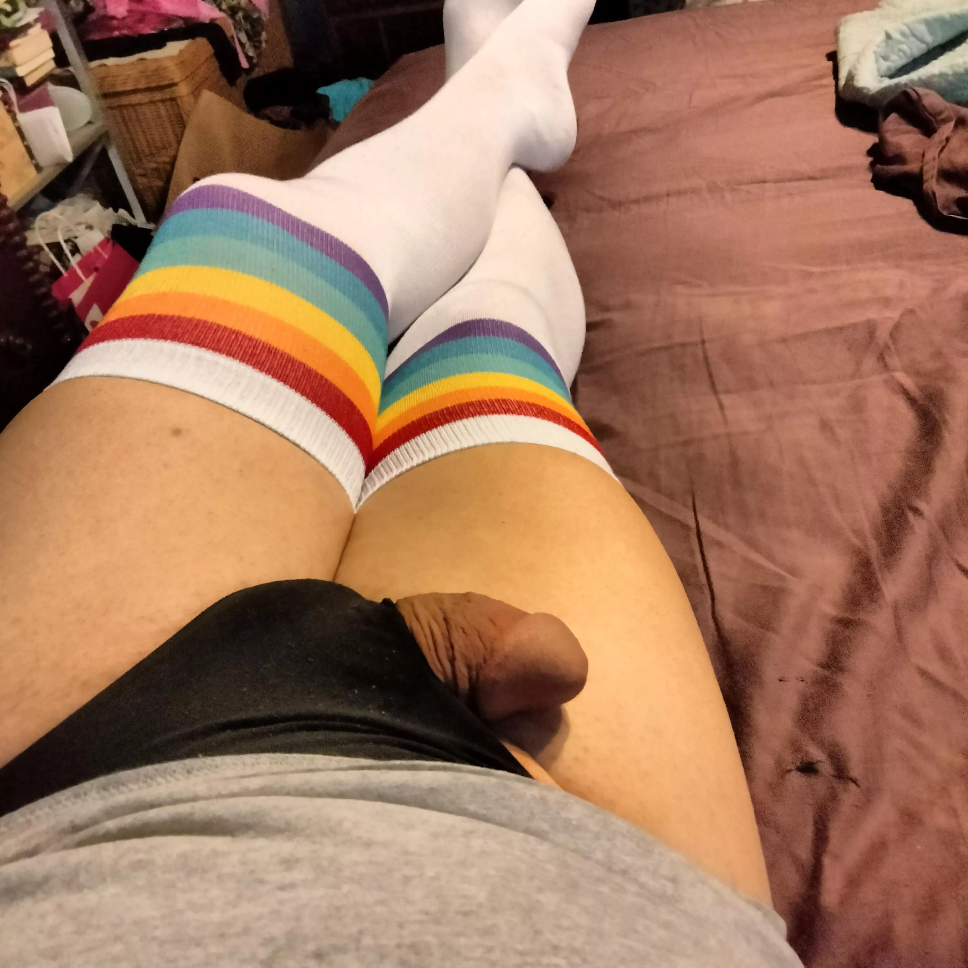 sticking out of little panties