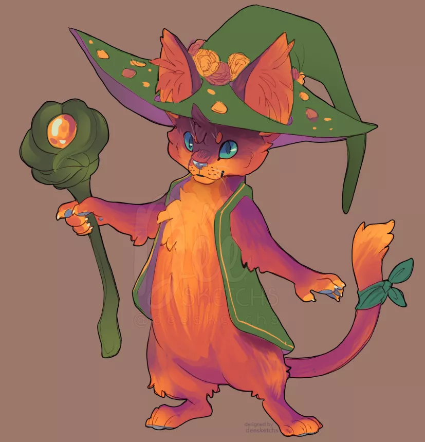 Witchy Cat By Deesketchs (me)