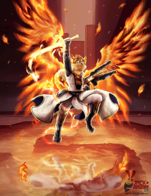 Worked on a Destiny 2 Commission! It was really fun painting the wings :) [char by @CuteDoge01] [art by me @jpdjackrabbit99]