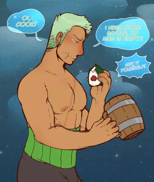 Zoro wants more booze! (DarkChibiShadow)