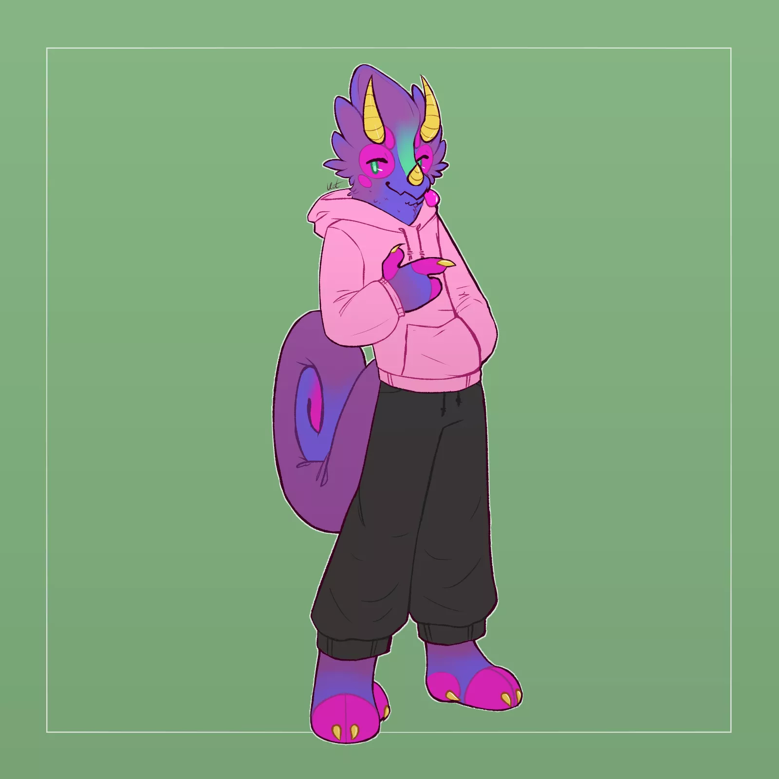 a fursona I made for a friend's friend :DD
