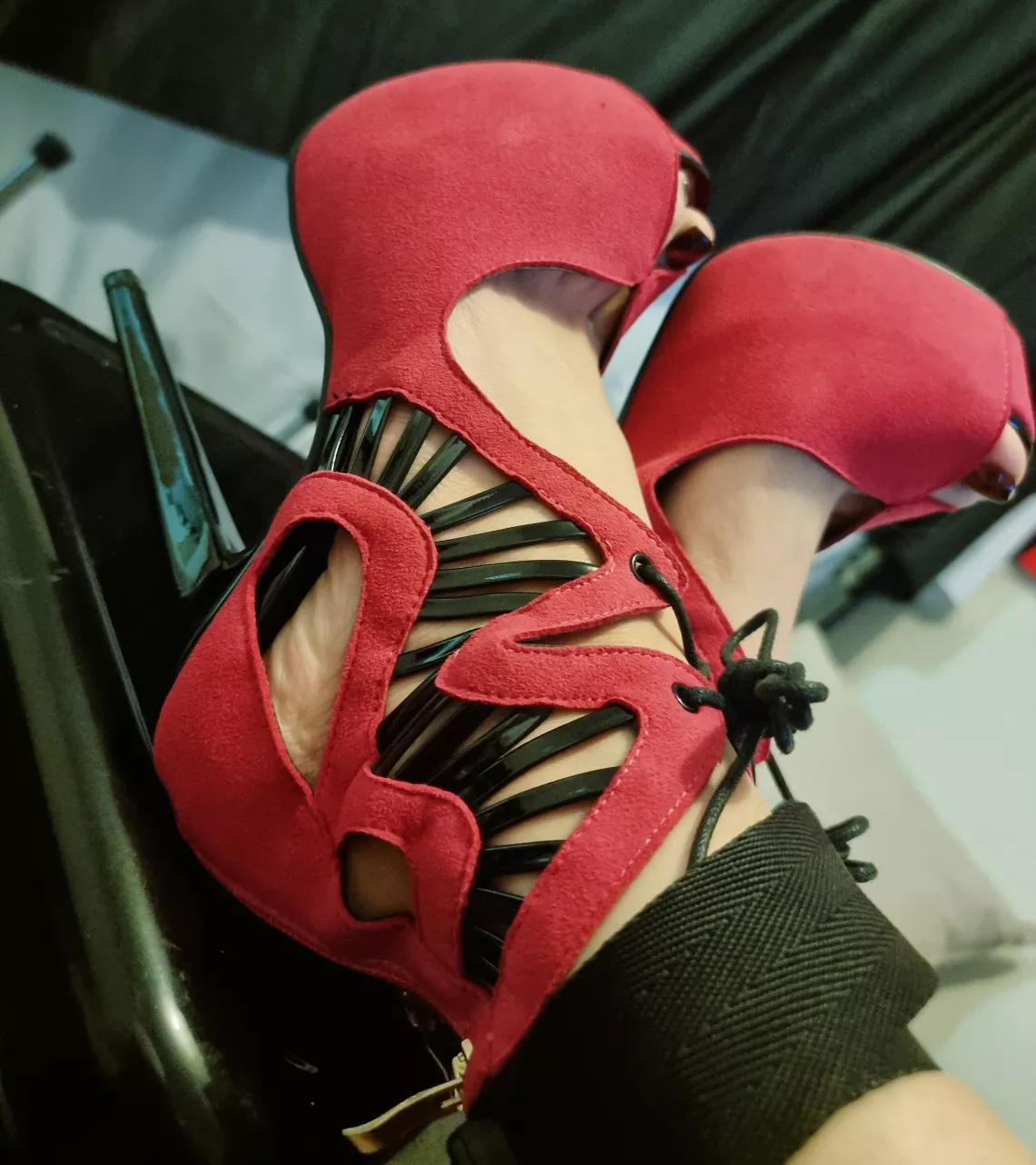 A unique pair of peep-toe heels in my collection ❤