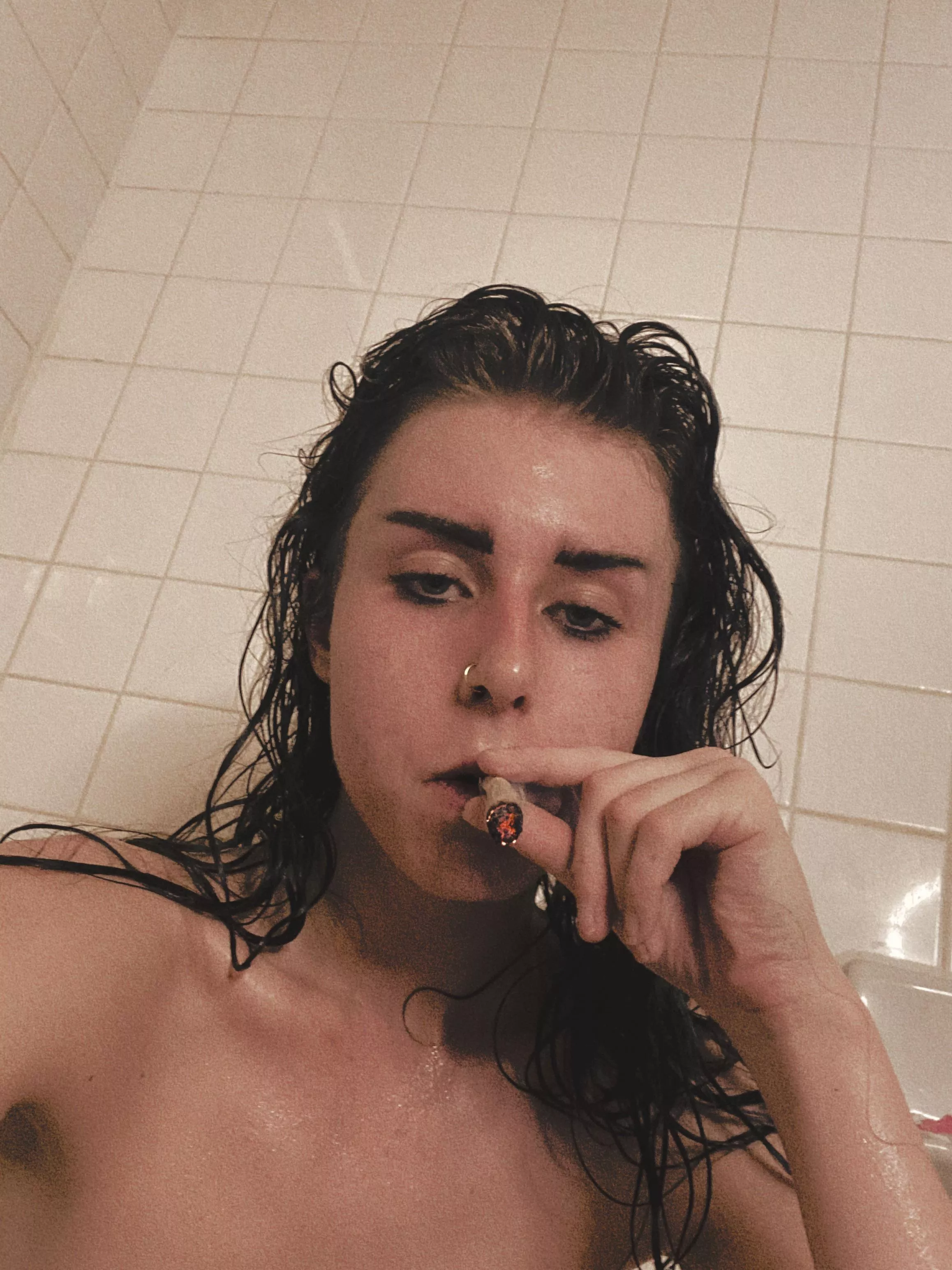 Bath time = smoke time