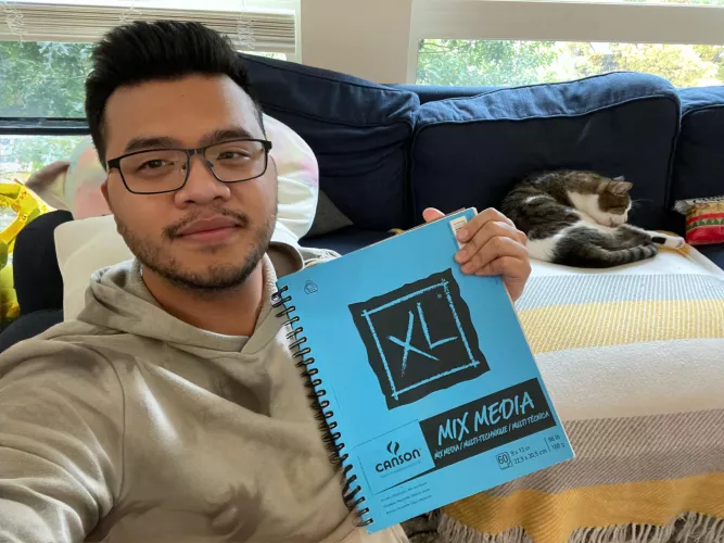 Day off with my cats and my sketch book ✏️