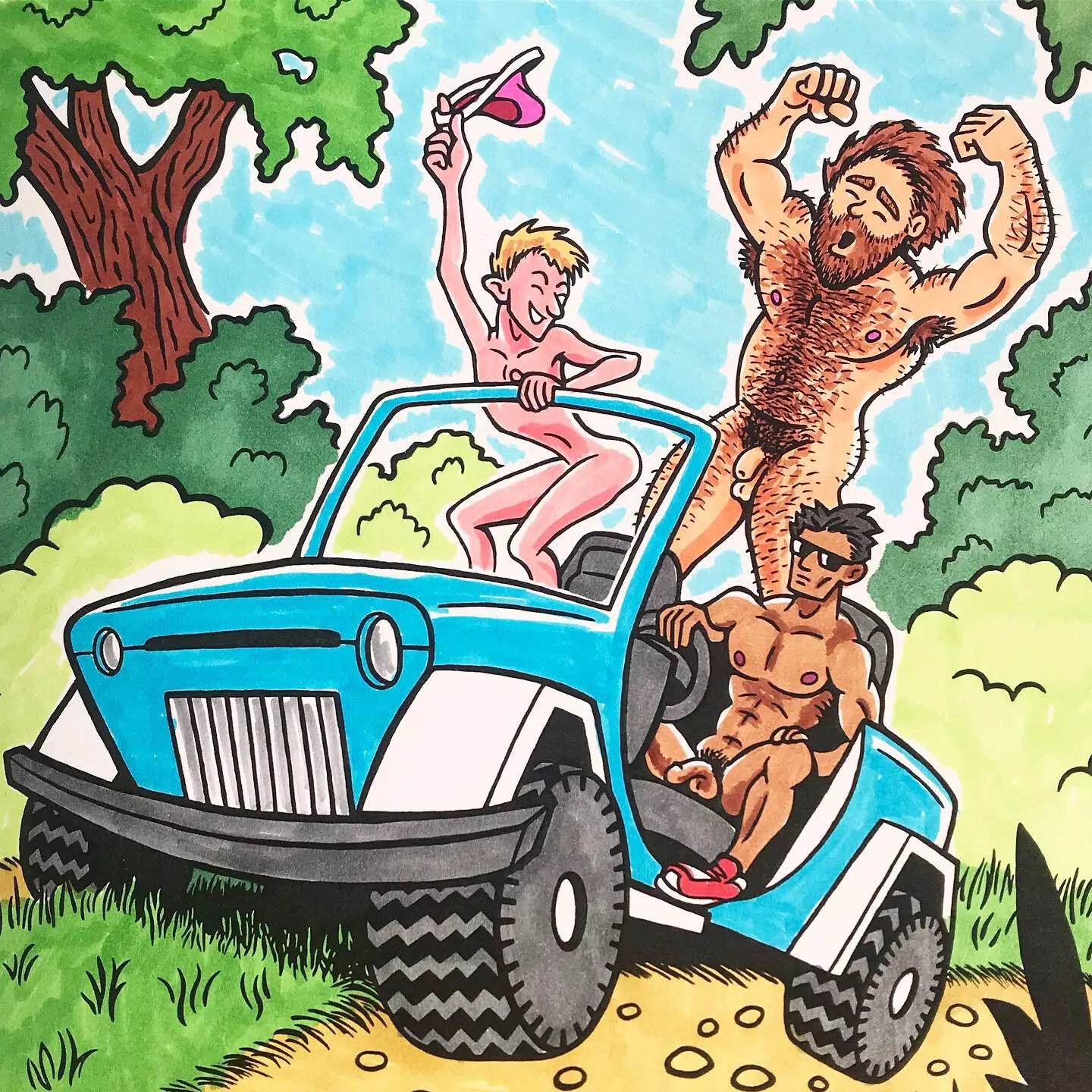 Free Wheelin’ [oc, by me, from the coloring book I made]