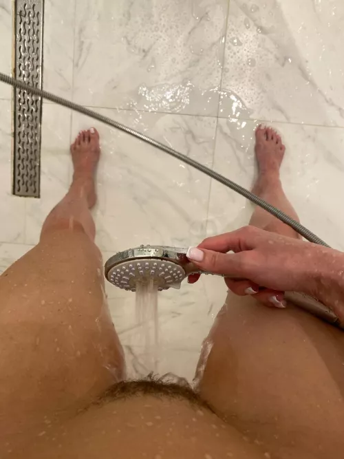 I'd like you to kiss my feet while I masturbate with the shower.