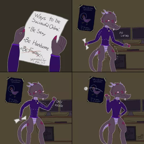 i'm just not cut out for this line of work (art by mee)