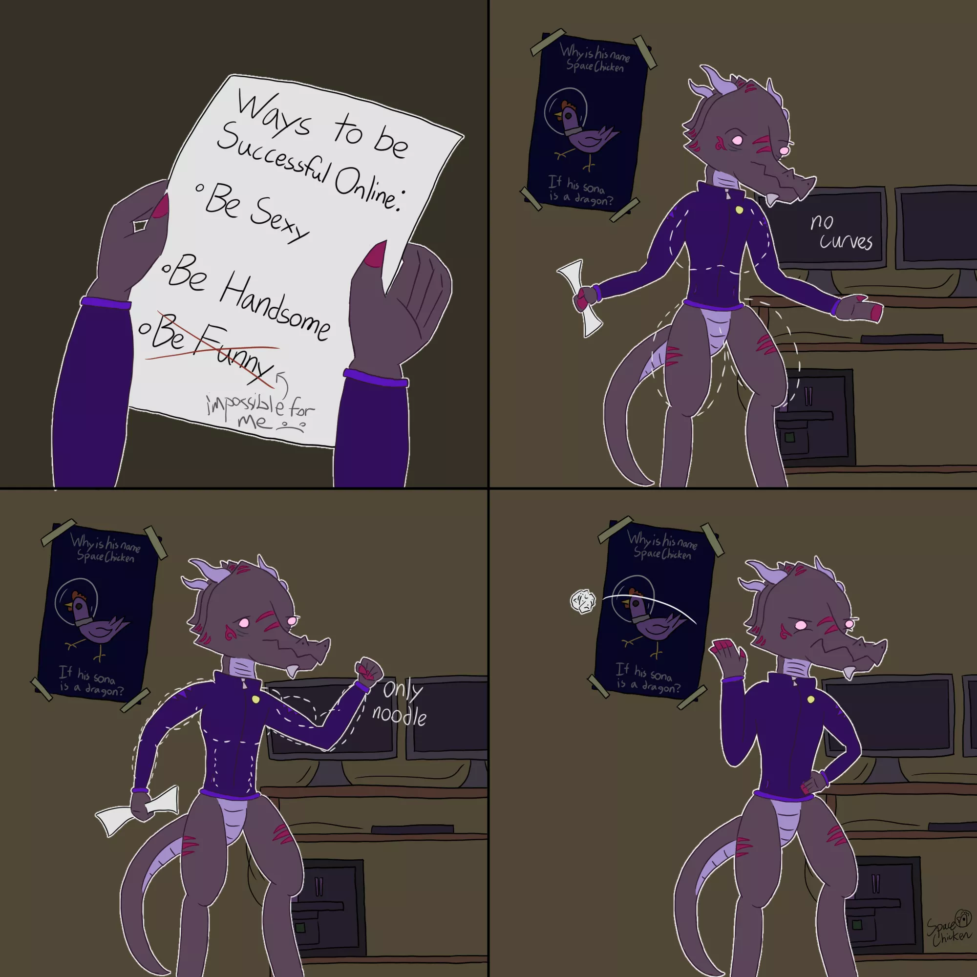 i'm just not cut out for this line of work (art by mee)