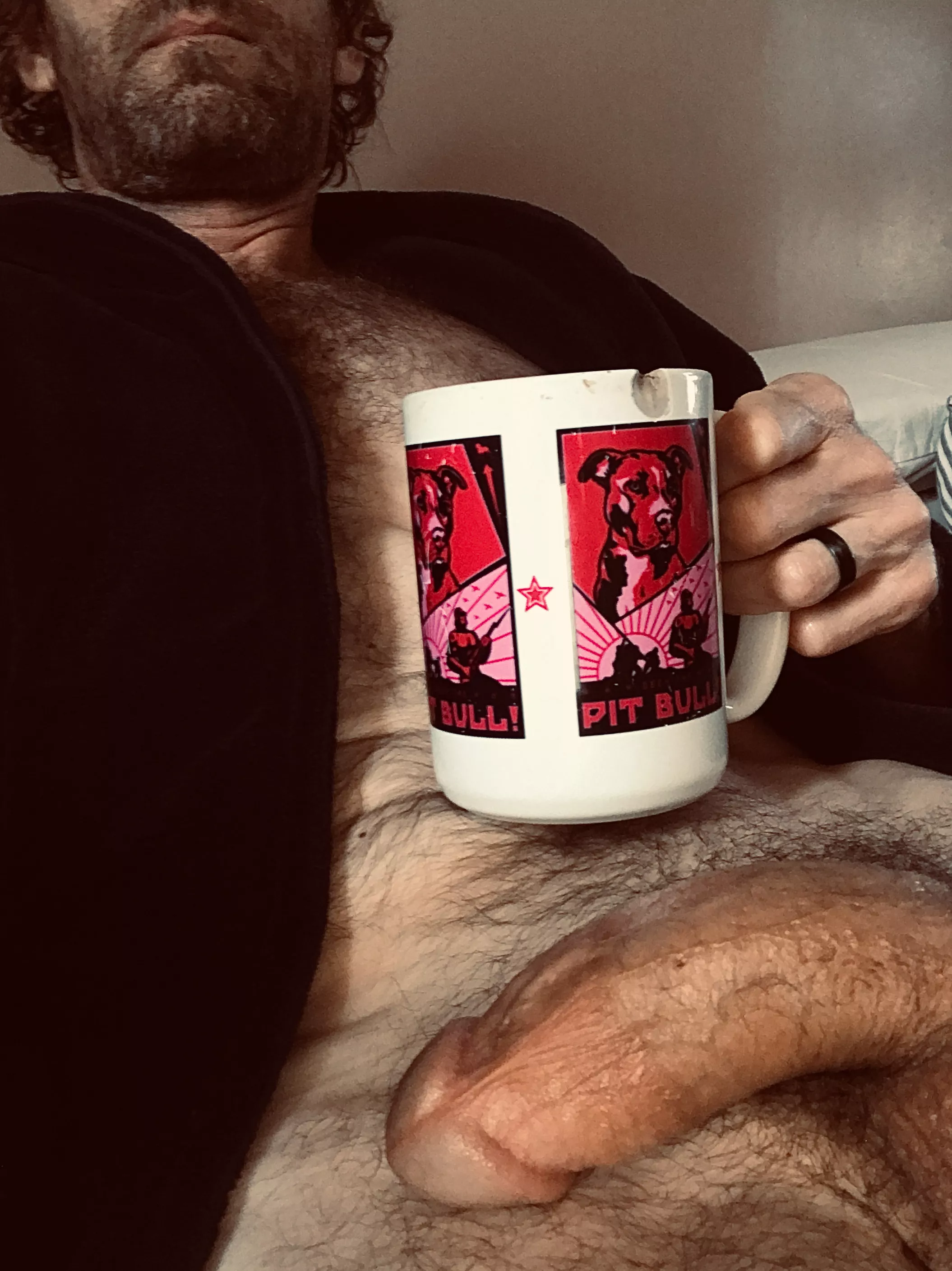 Join me in the robe for a morning warm-up?