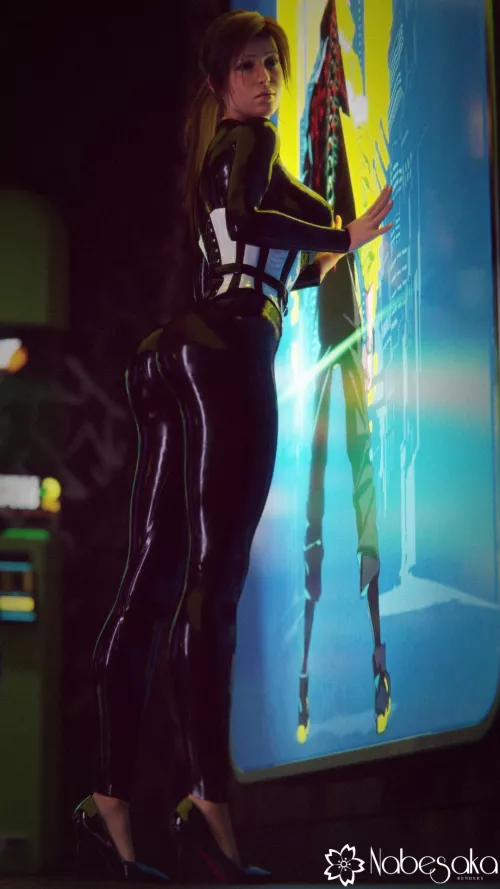 Lara in latex (Nabesaka Renders)