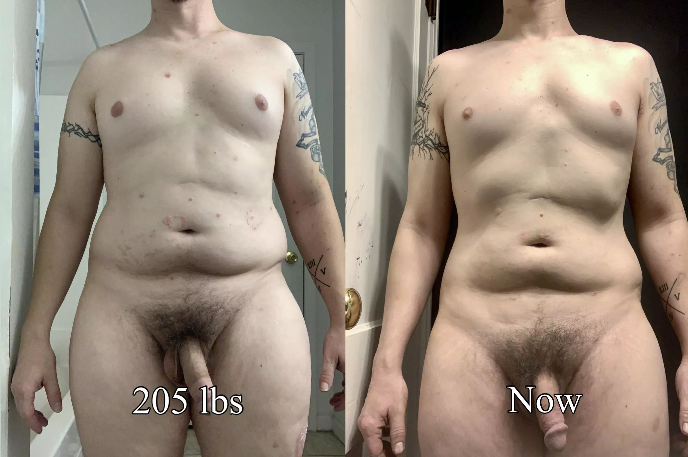 M/37/<200 lbs I think I’ve lost weight since I started working in a factory. I’ve also gotten my psoriasis under control as well as a tattoo cover up.