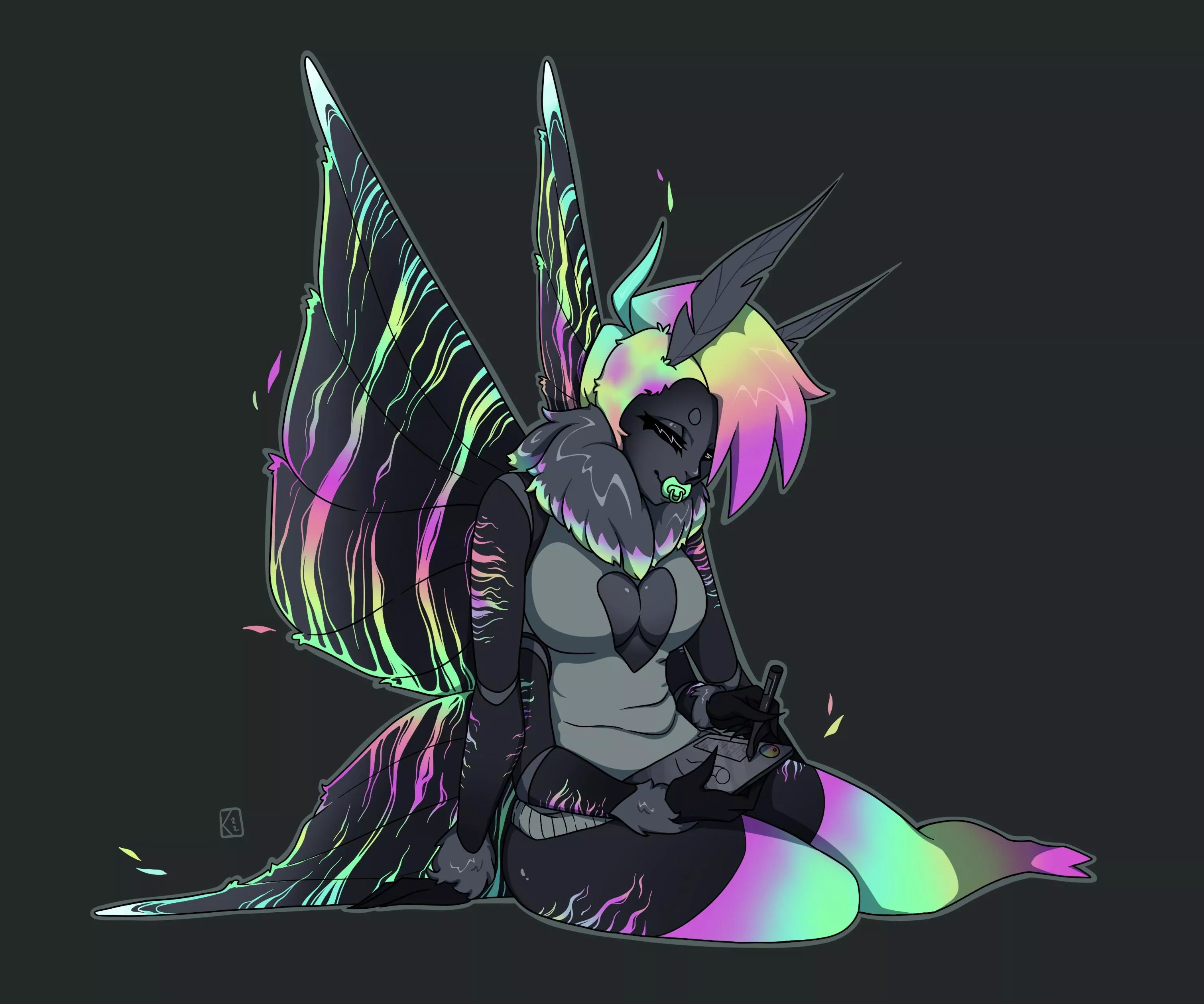 moth o.c. commission 😊 (art by me) (commissions open!)