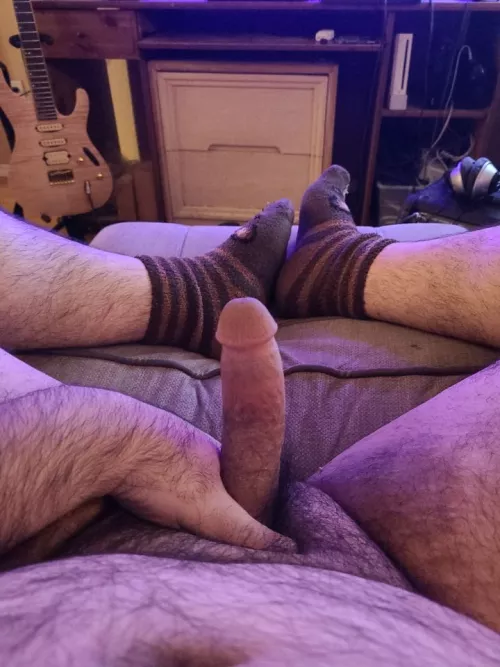 naked, horny, and rock hard