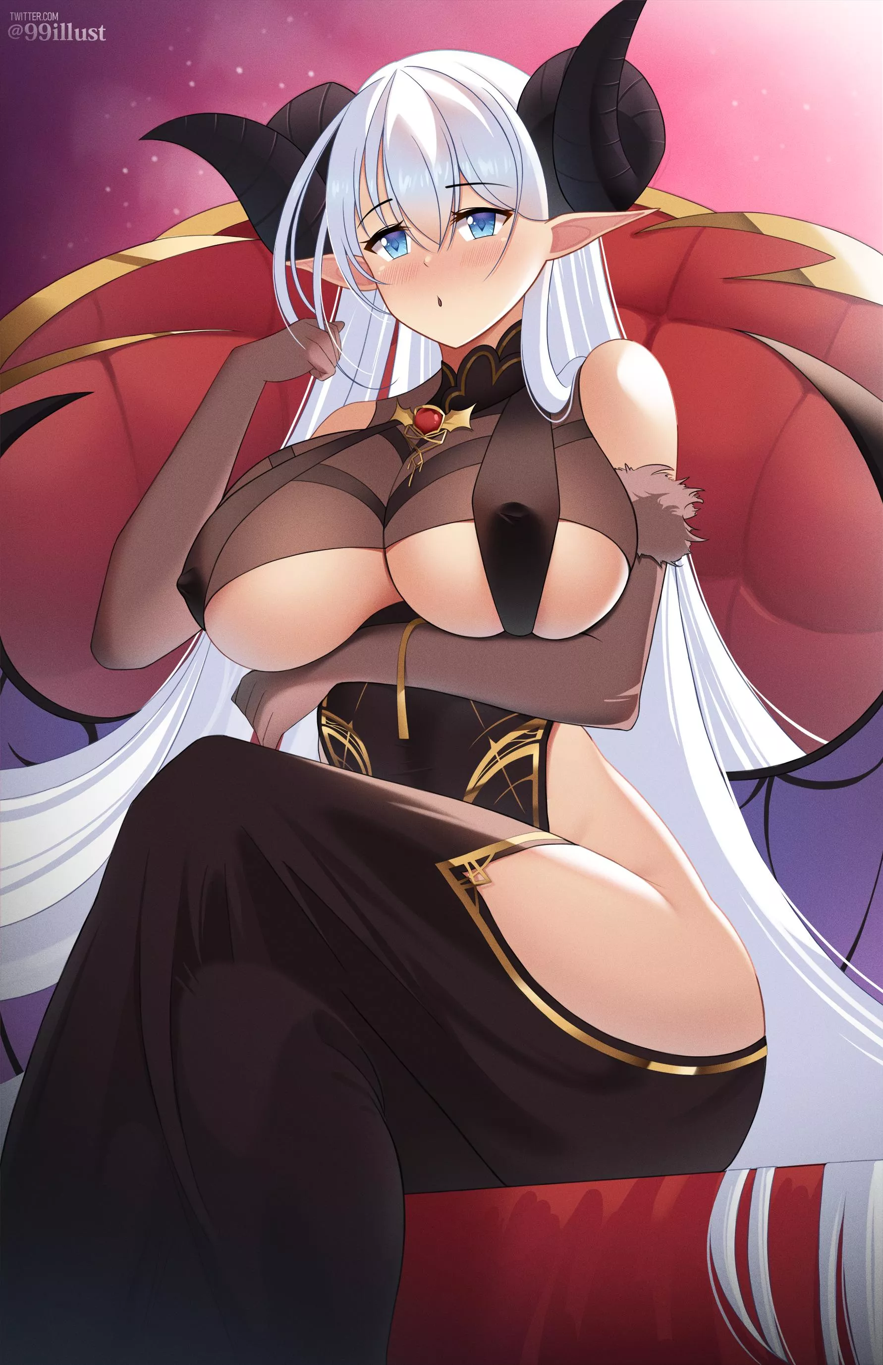 [OC] Big chested succubus girl (Albion) [Azur Lane]