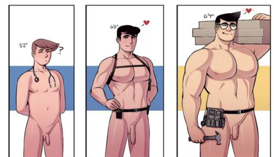 Pick your men or guy, 5'8, 6'0, or 6'4