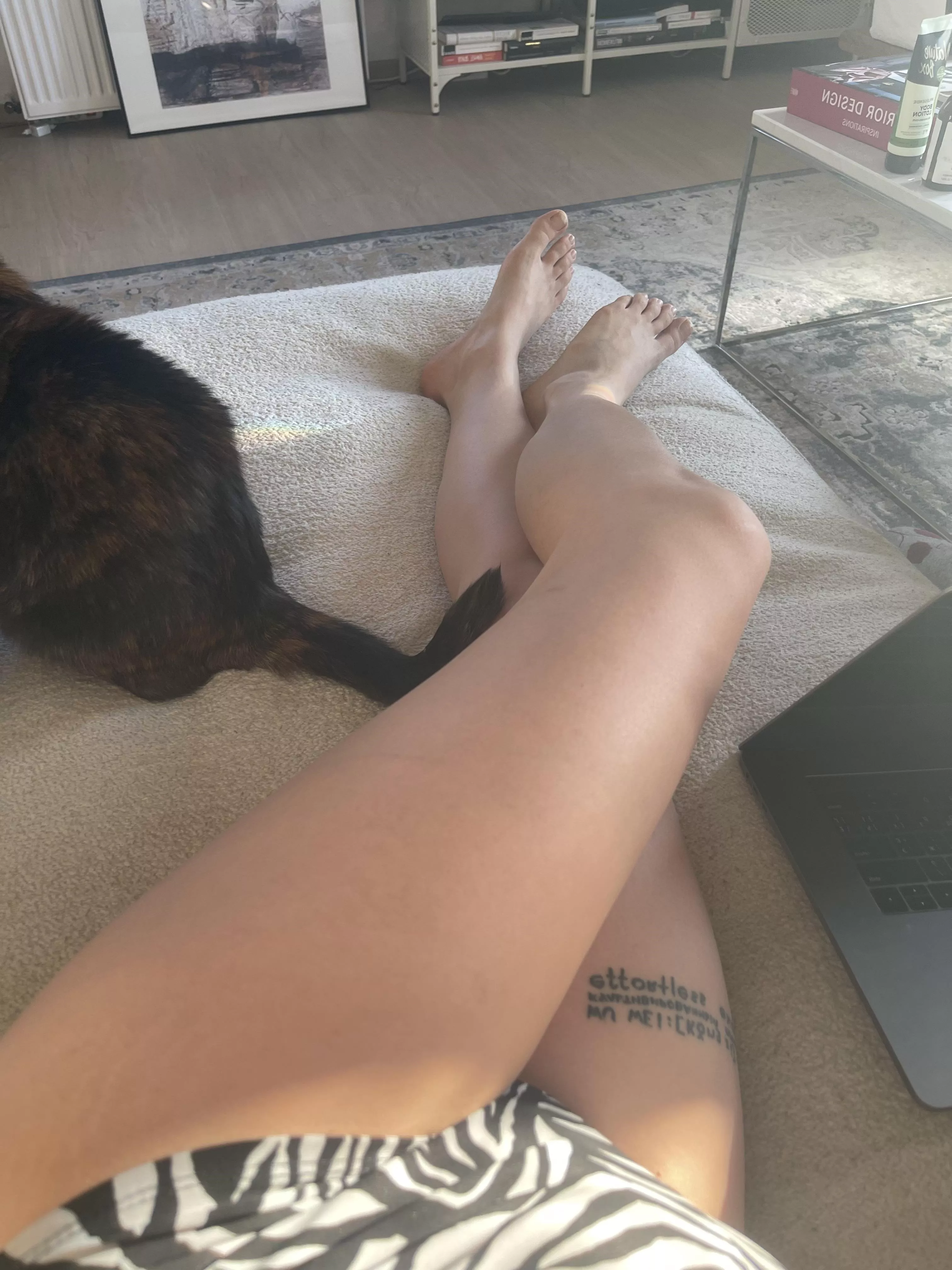 Playing with my feet, do you like?