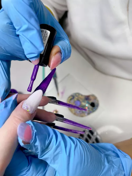 process of my long nails