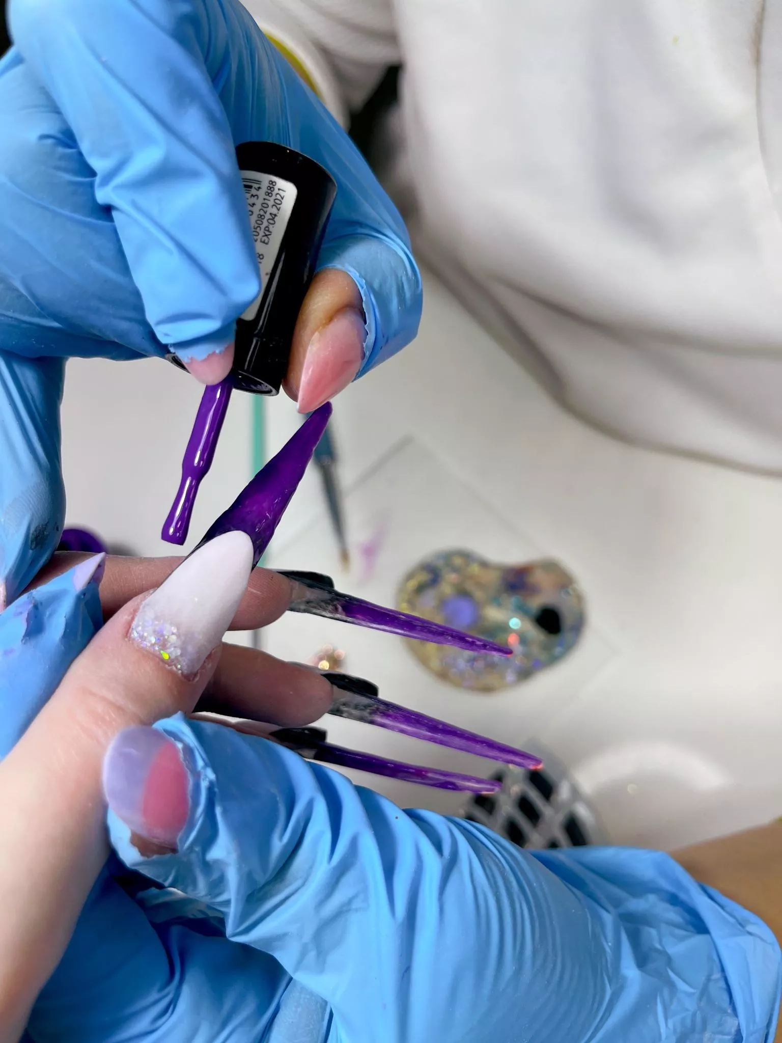 process of my long nails