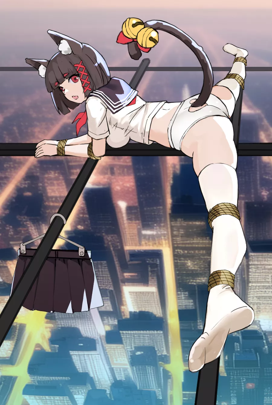 She doesn't look like she's afraid of heights