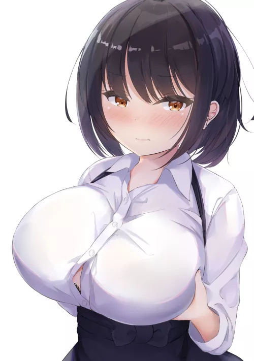 Supporting Her Breasts (Kanata) [Original]