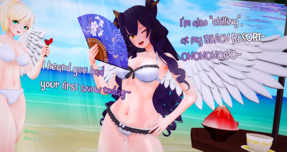 Today I saw the first snow of the year, Meanwhile...