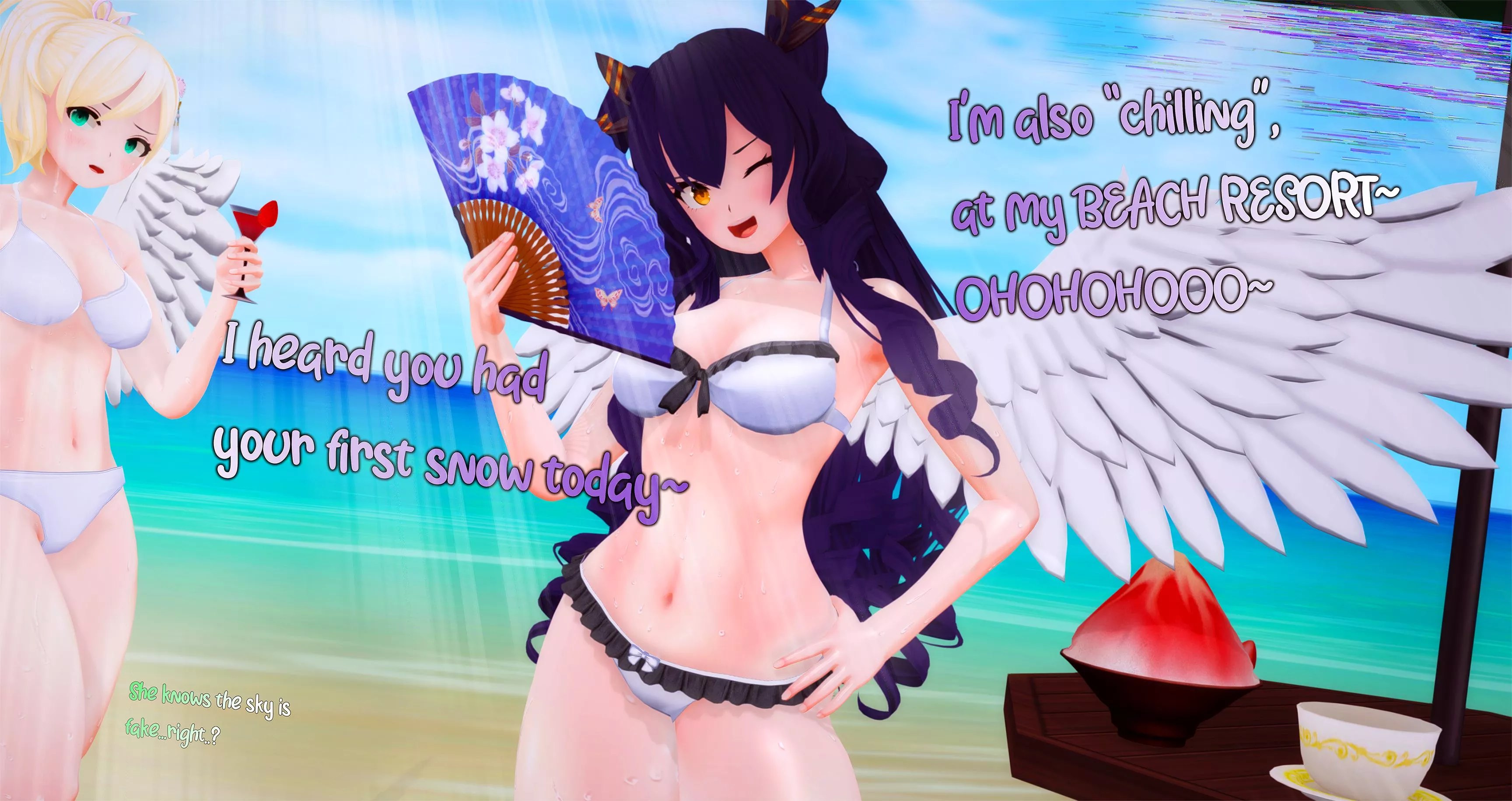 Today I saw the first snow of the year, Meanwhile...