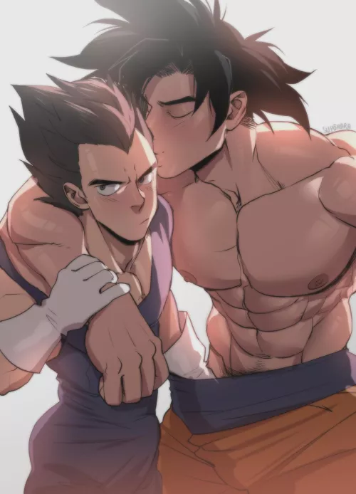 'Vegeta, let me fuck you and I'll be gentle I promise', said the guy who goes hard Son Goku