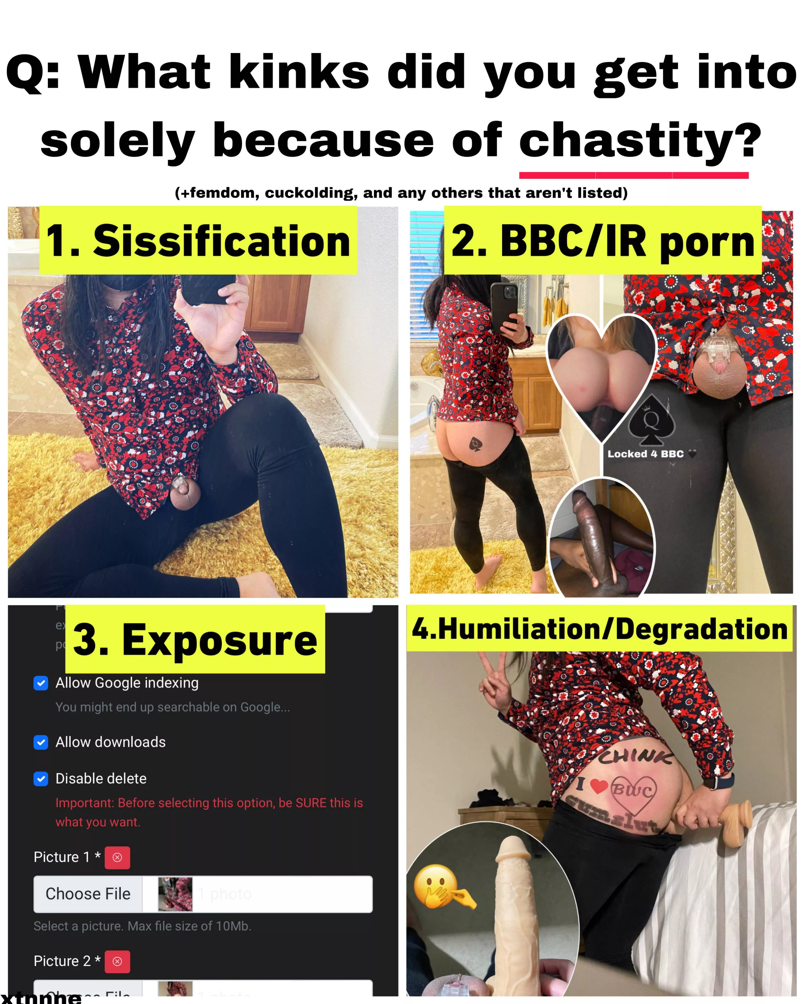 What kinks did you get into solely because of chastity?