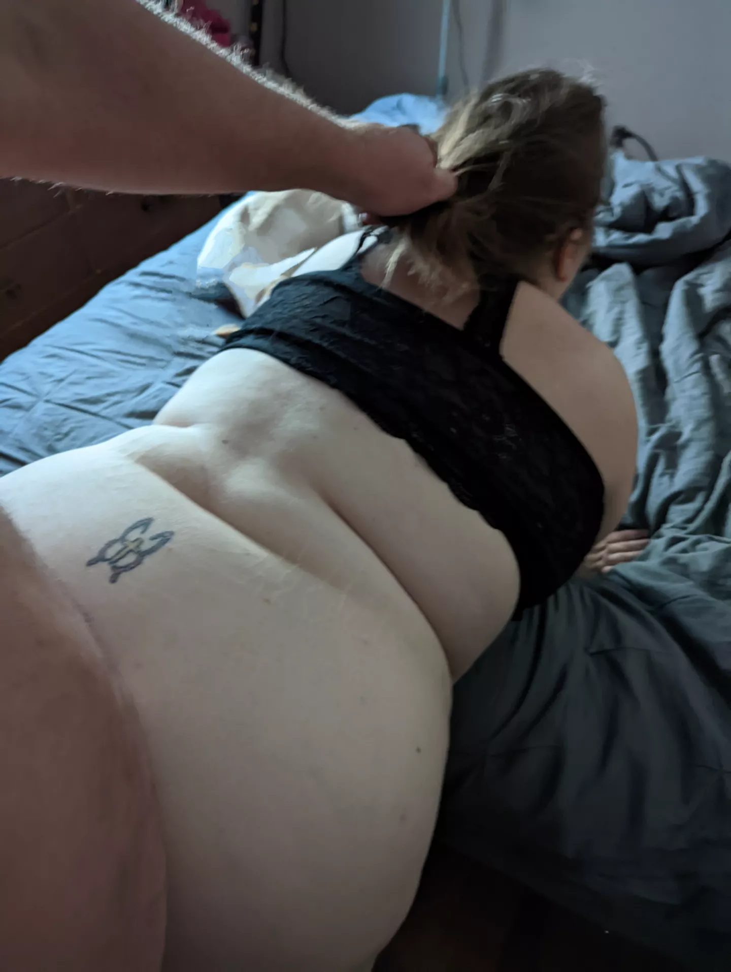 When he grabs the fist full of hair you know it's gonna be good!