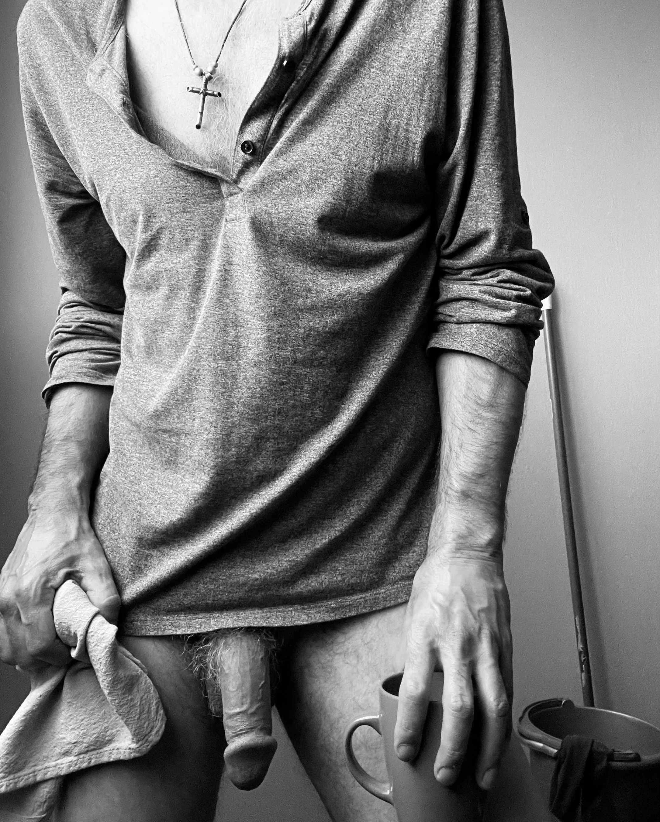 While I’m doing the floors, you can polish the…wood…