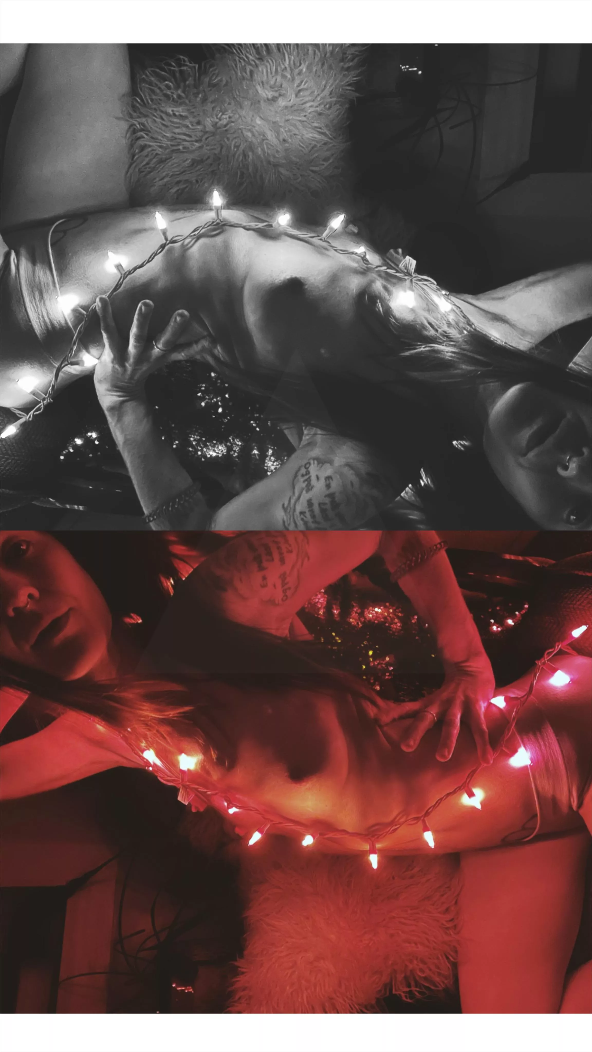 a little ying yang play with string lights.