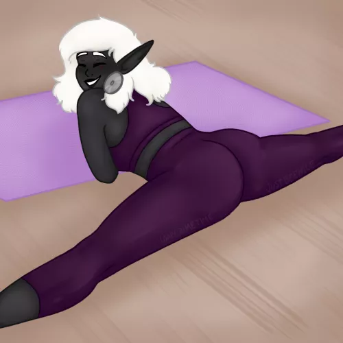 Drow working on her monk multi-class dip (art by me)