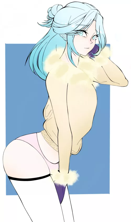 Fluff sweater and panties Grusha (art by me - SnowyInuk!)